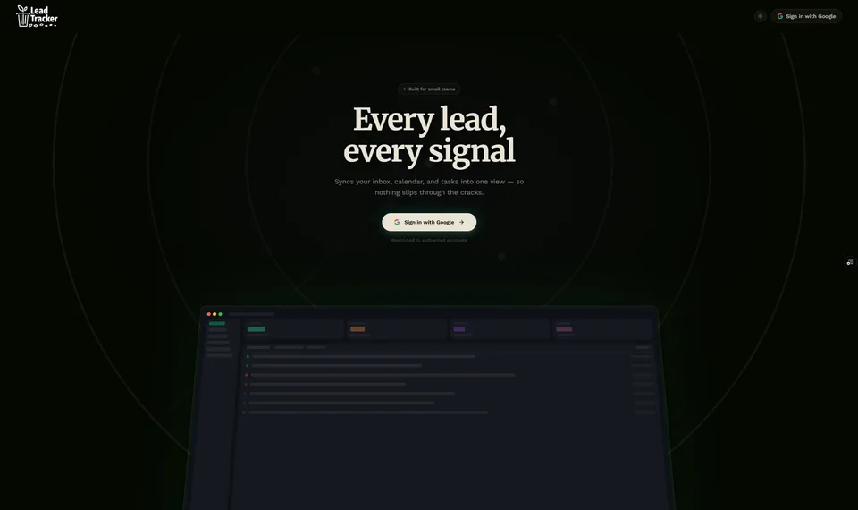 Lead Tracker
