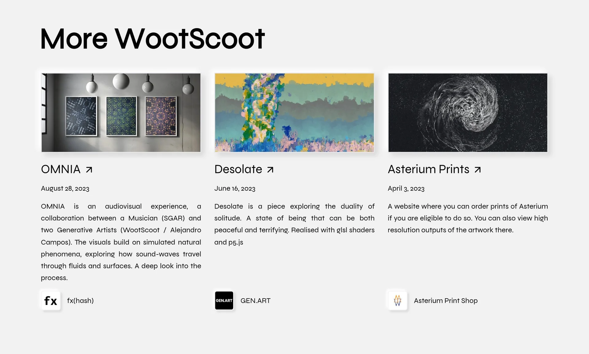 WootScoot Art · home, More WootScoot